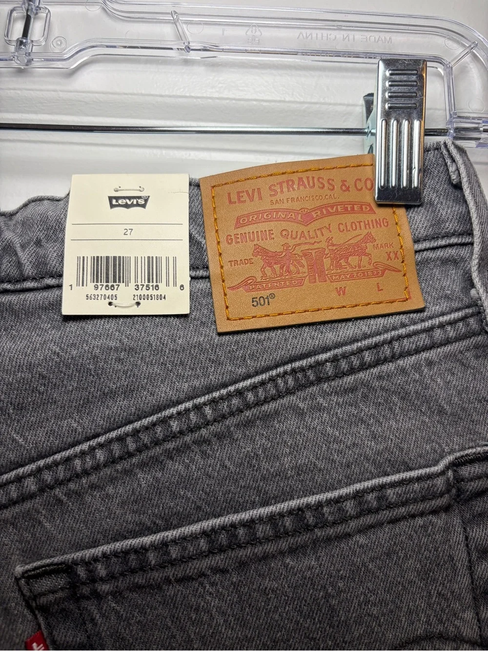Levi's | Gray 501 High-Rise Cutoff Denim Shorts NWT